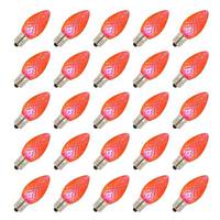 Vickerman 0.96 watt 120 volt C7 Candelabra Screw Pink Twinkle Faceted LED (25 Pack)