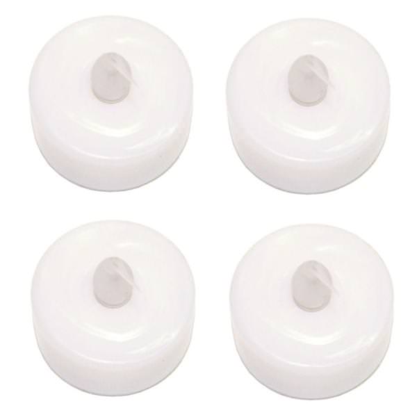 White Battery Operated LED Tea Light with Timer (4 pack)