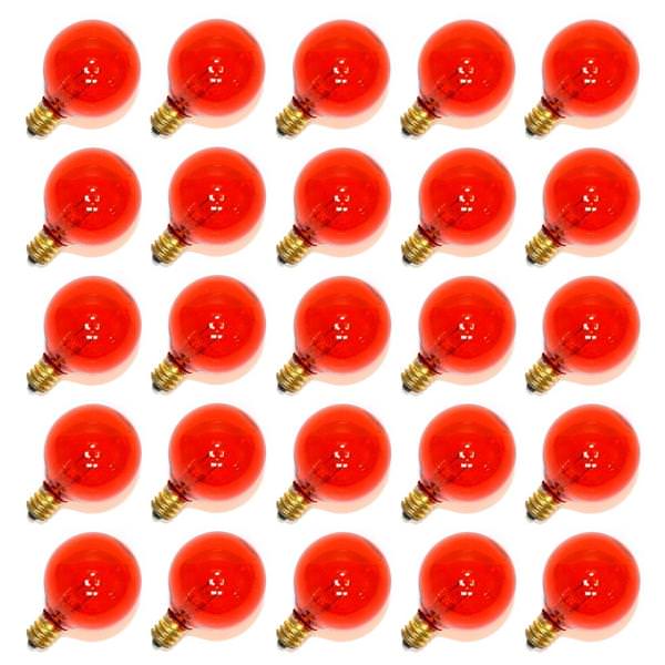 G40 Candelabra Screw Base Transparent Amber (25 pack)