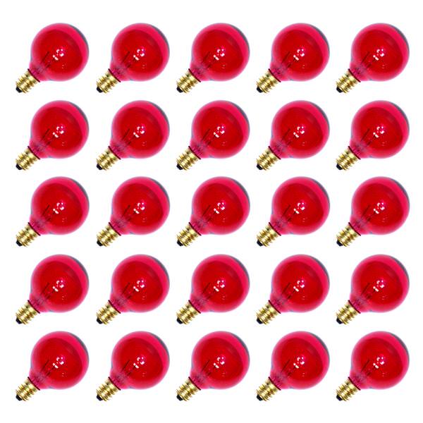 G40 Candelabra Screw Base Transparent Pink (25 pack)
