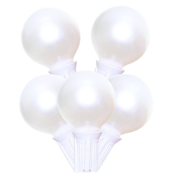 25' 25 Light White Wire G40 Pearl White String