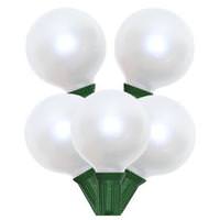 Vickerman 15 Light 15' Green Wire G50 Satin Pearl White String with 12" Spacing