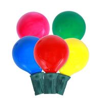 Vickerman 15 Light 15' Green Wire G50 Satin Multi-Color String with 12" Spacing