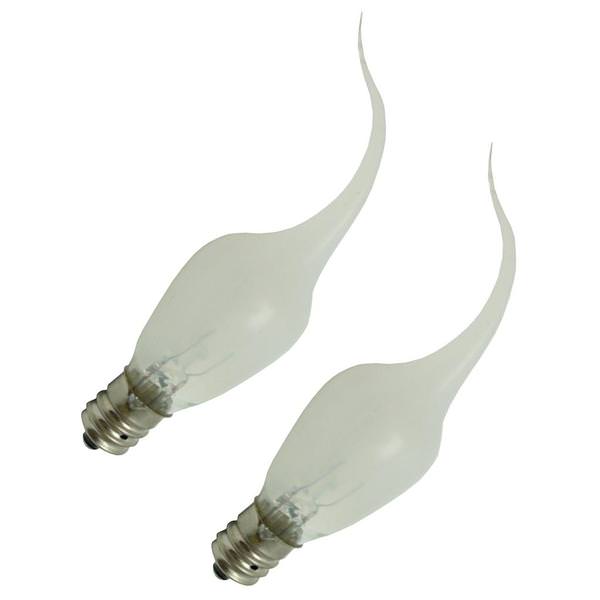 5 watt 120 volt Candelabra Screw Base Candle Light Frosted Silicone Tipped Light Bulb (2 pack)