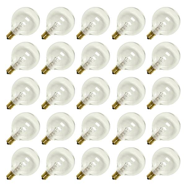 G50 Candelabra Screw Base Clear (25 pack)