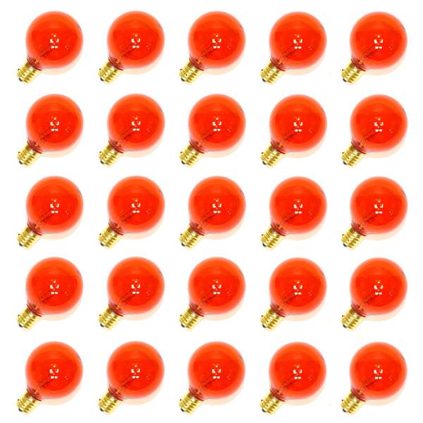 G50 Intermediate Screw Base Transparent Amber (25 pack)