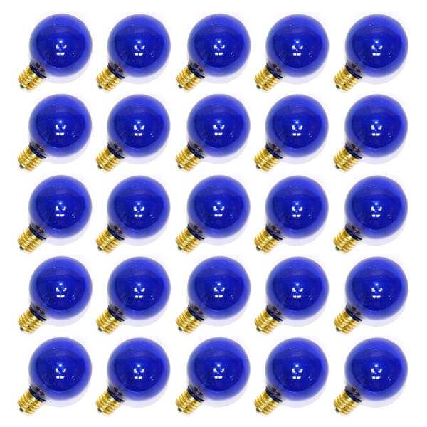 G50 Intermediate Screw Base Transparent Blue (25 pack)