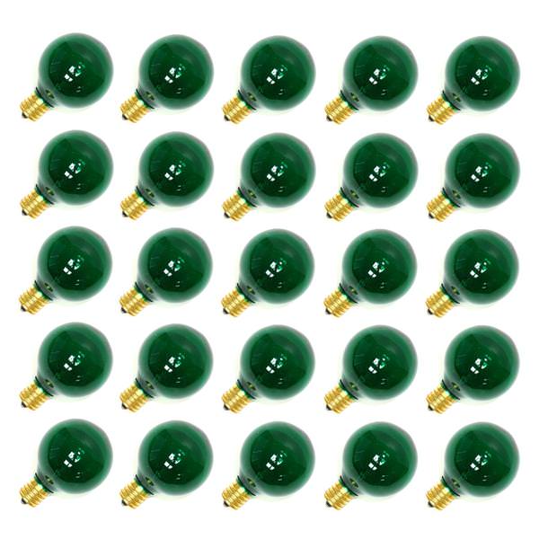 G50 Intermediate Screw Base Transparent Green (25 pack)