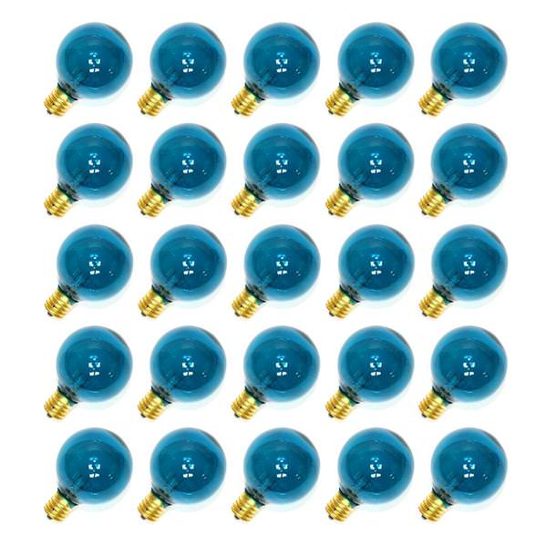 G50 Intermediate Screw Base Transparent Teal (25 pack)