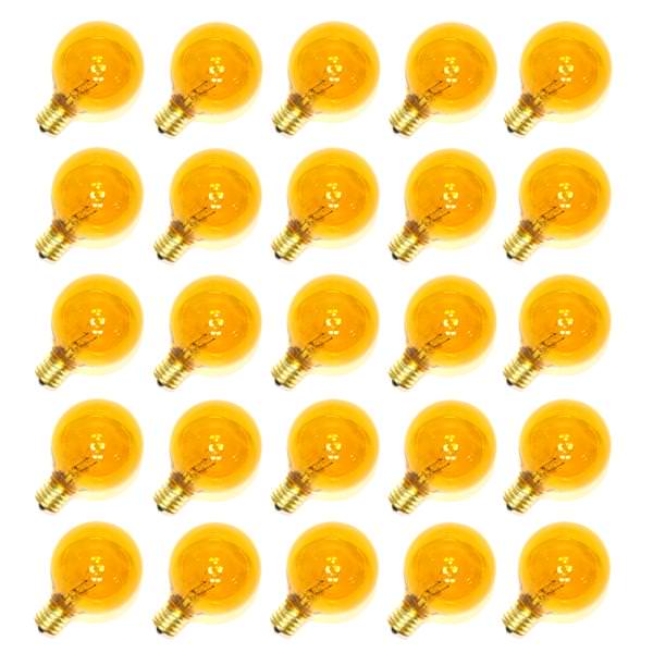 G50 Intermediate Screw Base Transparent Yellow (25 pack)