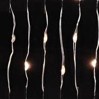 Home and Room 50 Light 2.5' Silver Wire Warm White Icicle Morphing LED Lights