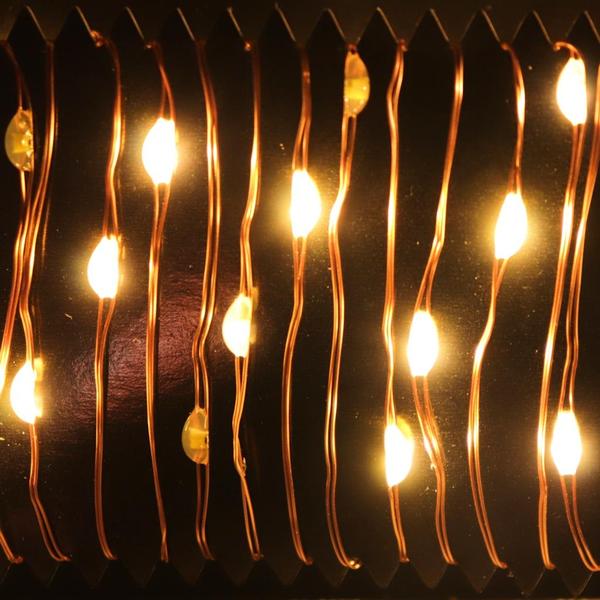 60 Light 20.5' Copper Wire Warm White Electric Fairy LED Micro Miniature String