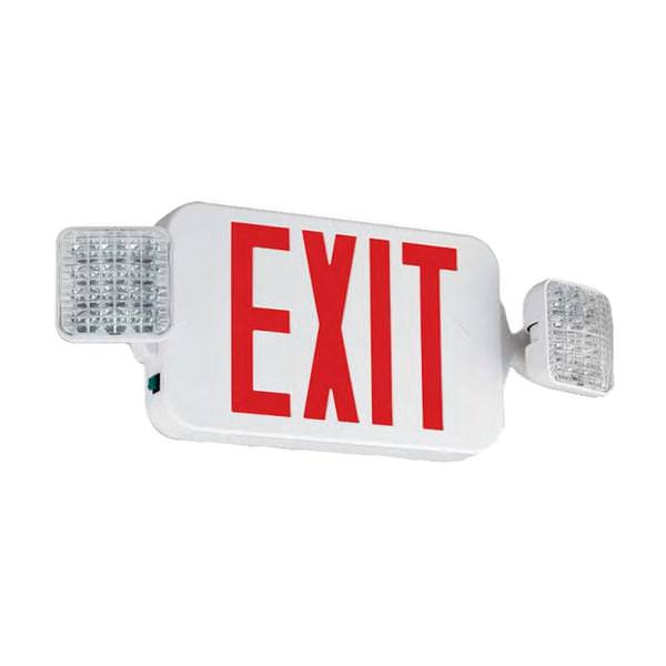 3.9 watt 120/277 volt LED White / Red Letters Combination Exit Light