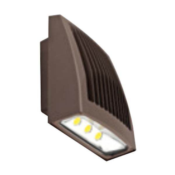 51 watt 120/277 volt 5000K Daylight Dark Bronze LED Wall Pack Floodlight
