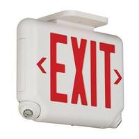 Hubbell 1.65-2.42 watt 120/277 volt LED White / Red Letters Combination Exit Light