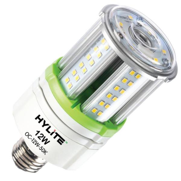 12 watt 100/277 volt Corn Cob Medium Screw Base 5000K Daylight LED