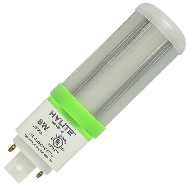 8 watt 120/277 volt PL 2/4-Pin Base 3500K Neutral White LED