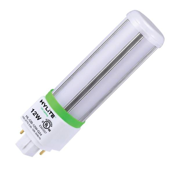 12 watt 120/277 volt PL 2/4-Pin Base 5000K Daylight Frosted LED