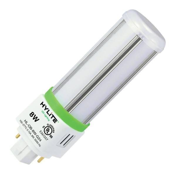 8 watt 120/277 volt PL 2/4-Pin Base 2700K Warm White LED