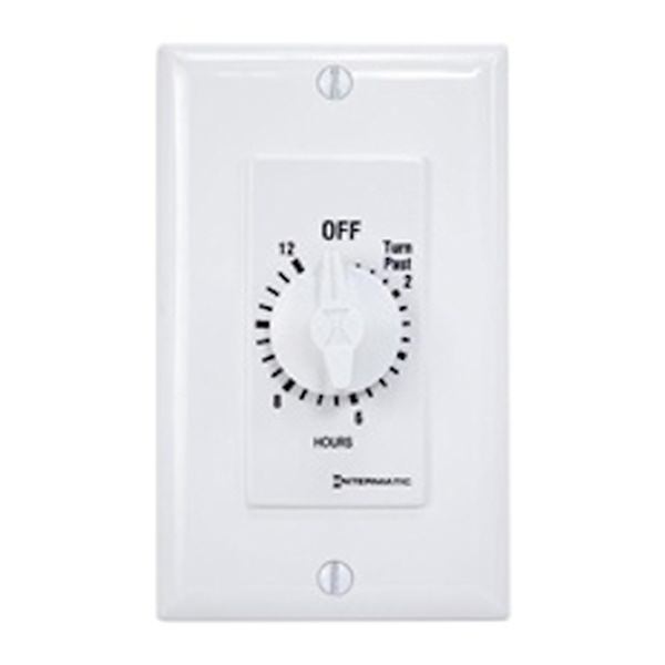 12 Hour 125-277 volt SPST White Mechanical Timer