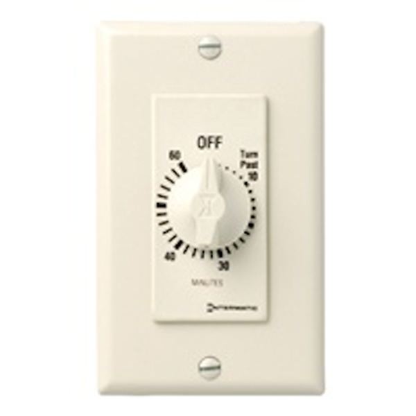60 Minute 125-277 volt SPST Almond Mechanical Timer