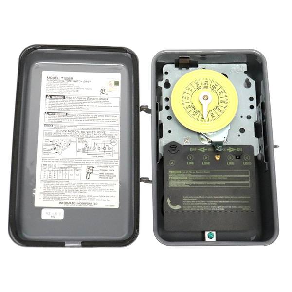 24 Hour 480 volt 40 amp SPST Mechanical Time Switch