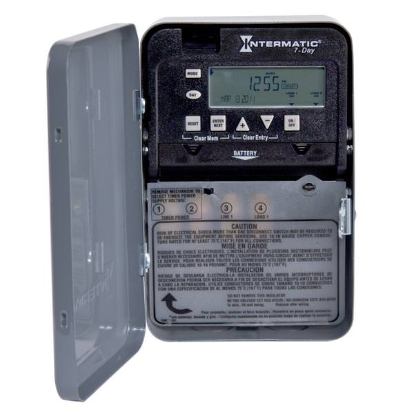 7 Day 30 amp 120/277 volt SPST Electronic Time Switch