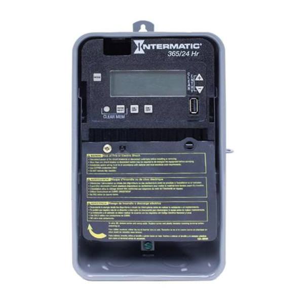 24 Hour 30 amp 120/277 volt 2-Circuit SPST Electronic Time Switch (Type 3R Steel Enclosure)