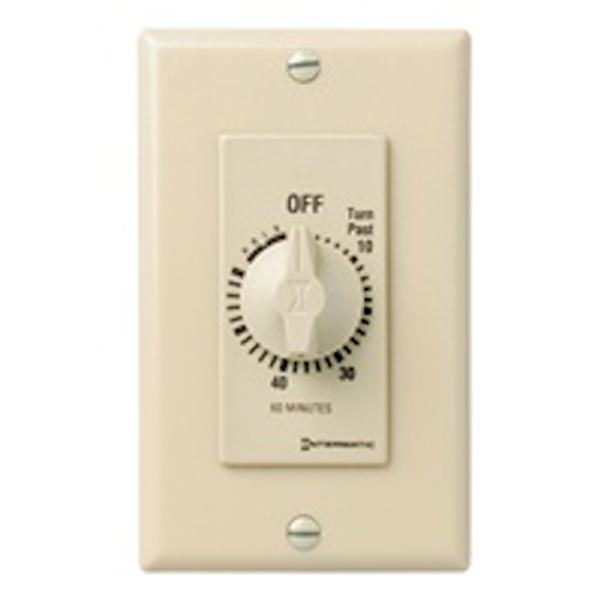 60 Minute 125-277 volt SPST Ivory Mechanical Timer (with Hold for Continuous Duty)