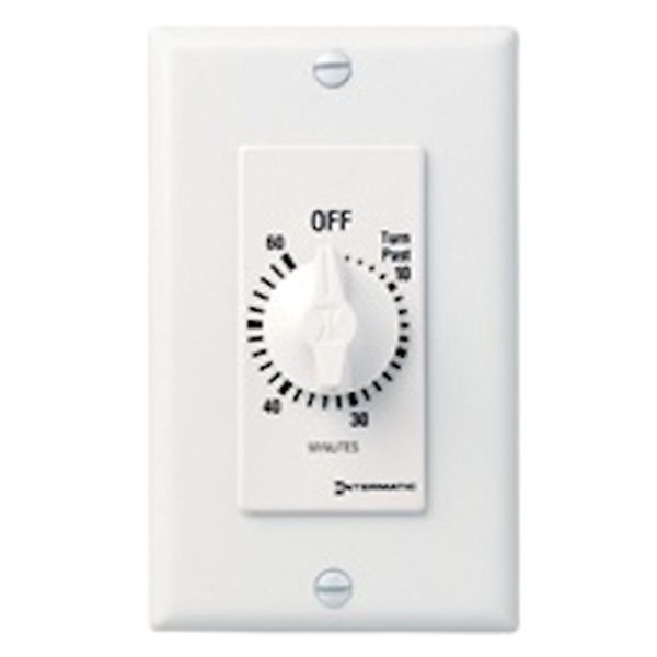 60 Minute 125-277 volt DPST White Mechanical Timer