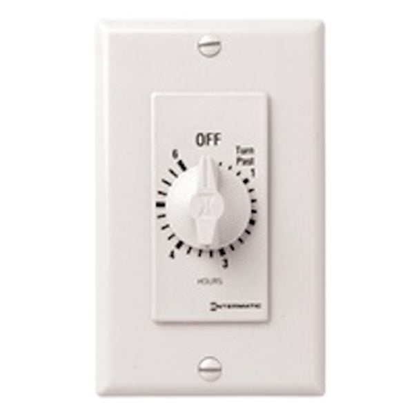 6 Hour 125-277 volt DPST White Mechanical Timer