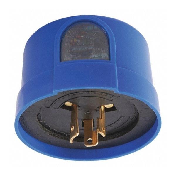 120/277 volt 3-Pin Twist Lock Blue Surge Arrester Built-In Photocell