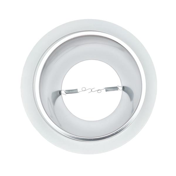 6" White Tapered Cone Reflector Trim