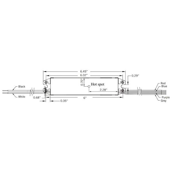 22 watt 120/277 volt 500mA Constant Current LED Driver