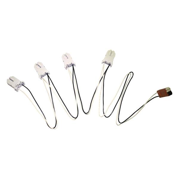 4-Lamp Wiring Harness for LED Tubes (Includes 4 Pre-Wired Non-Shunted Sockets)