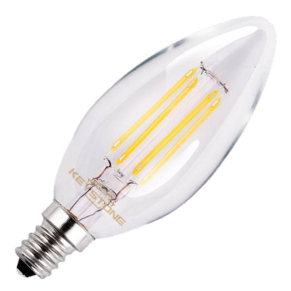 4.5 watt 120 volt B11 Candelabra Screw Base 3000K Natural White Dimmable Filament LED