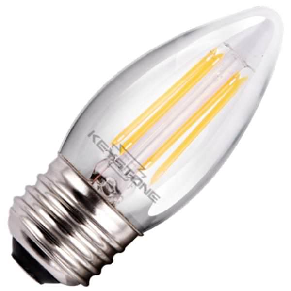 4 watt 120 volt B11 Medium Screw Base 2700K Warm White Dimmable Filament LED