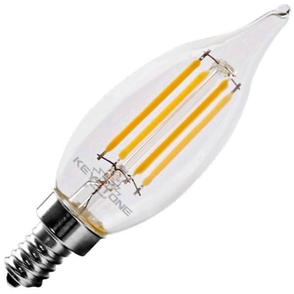 5.5 watt 120 volt CA11 Candelabra Screw (E12) Base 3000K Natural White Clear Dimmable LED 