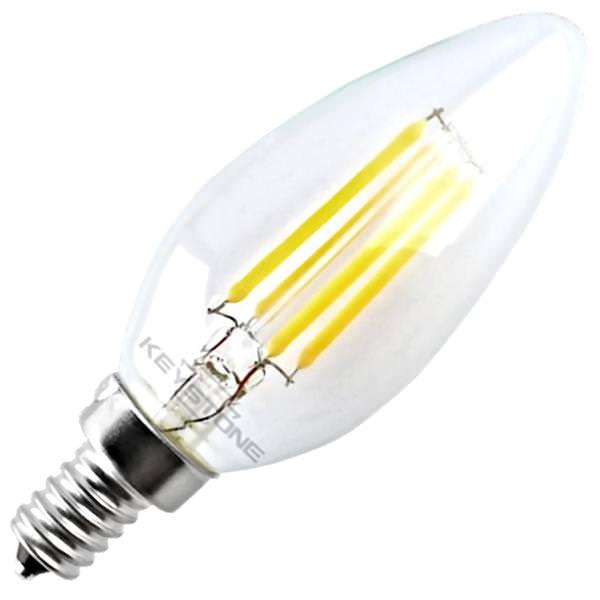 5.5 watt 120 volt B11 Candelabra Screw Base 3000K Natural White Dimmable Filament LED