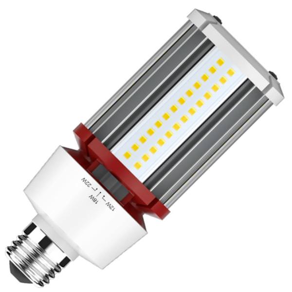 Selectable watt 120/277 volt Medium Screw Base 3000K Natural White Non-Dimmable LED