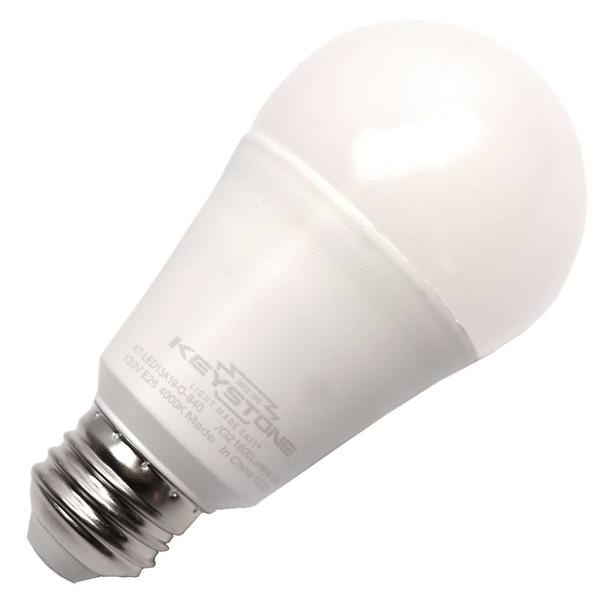 13 watt 120 volt A19 Medium Screw Base 4000K Cool White Dimmable LED