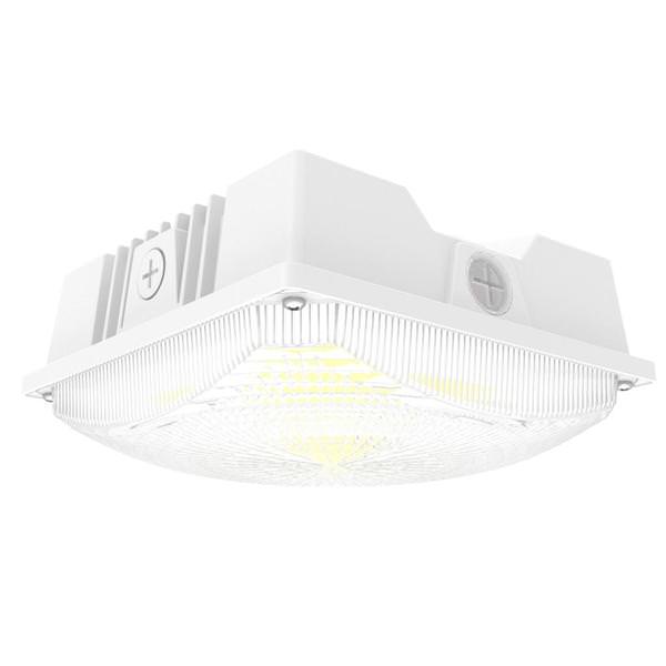 20/30/40 watt 120/277 volt CCT Selectable White Dimmable LED Canopy