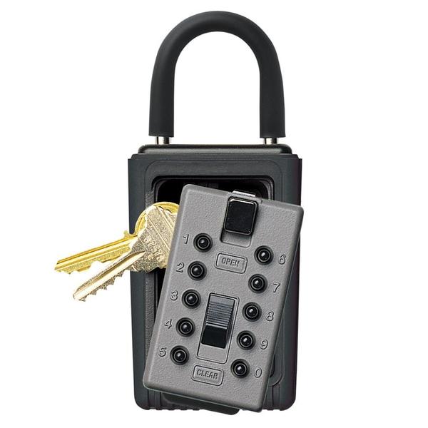 3 Key Pushbutton Portable Key Lock Box