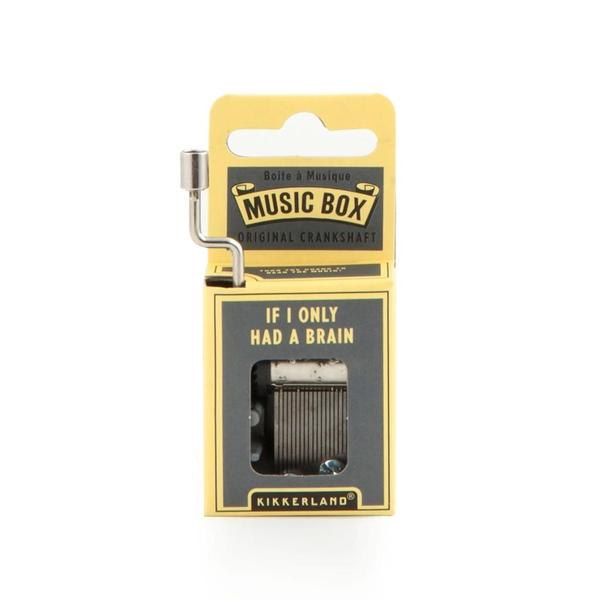 8.9" If I Only Had A Brain Crank Galvanized Steel Music Box