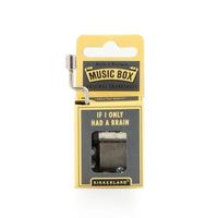 Kikkerland 8.9" If I Only Had A Brain Crank Galvanized Steel Music Box