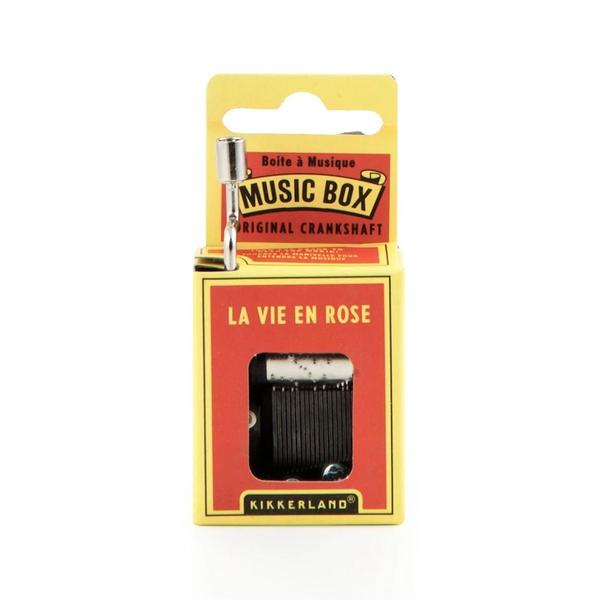 8.9" La Vie En Rose Crank Galvanized Steel Music Box