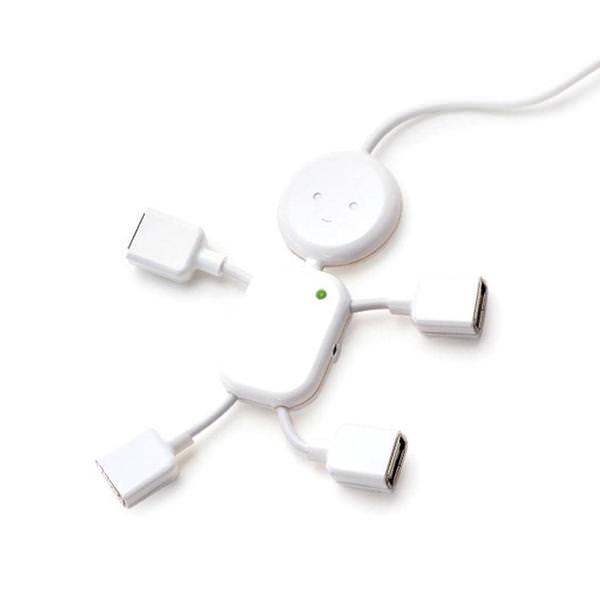 4 USB Hubman Kikkerland USB Cable
