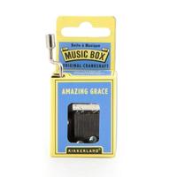 Kikkerland 8.9" Amazing Grace Crank Galvanized Steel Music Box