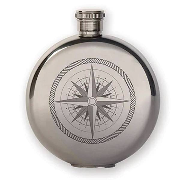 5oz Compass Kikkerland Flask 