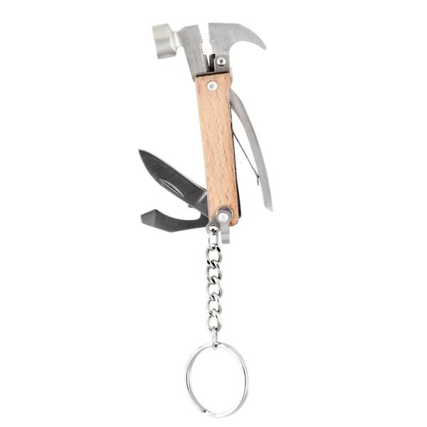 5" Natural Wood Mini Hammer Multi-tool